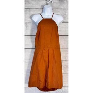 A New Day Brown Cutout Back Knee Length Dress Women Size XL